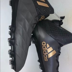 Adidas Football Cleats Black/Gold NWT MENS SIZE 16